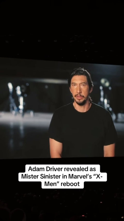 #AdamDriver is introduced as Mister Sinister in Marvel’s #XMen at #D23.

He joins #SadieSink as Jean Grey, Kit Connor as Cyclops, Samara Weaving as Emma Frost, #IndeNavarrette as Rogue, Christopher Abbott as Prof. X and Maya Boyd as Storm.