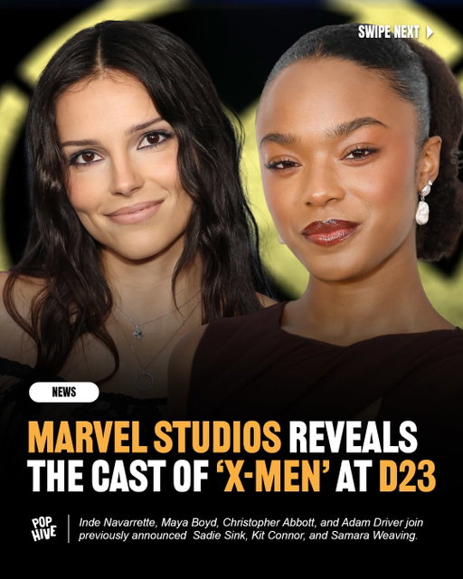 Marvel Studios unveiled its new ‘X-Men’ cast at D23, with Sadie Sink starring as Jean Grey alongside Kit Connor as Cyclops, Christopher Abbott as Professor X, Samara Weaving as Emma Frost, Inde Navarrette as Rogue, Maya Boyd as Storm, and Adam Driver as Nathaniel Milbury. Directed by Jake Schreier, the film is set to hit theaters May 5, 2028.

Hive, how you feeling about the full line up?
