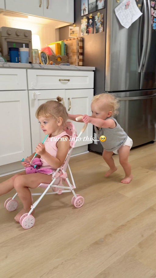 When they both are walking it IS SOOO FUNNNNN🥹🥹🥹 also gives me a break because they can play with each other more hahah

#siblings #siblinghoodlove #bigsister #babymilestones #beforeandafter