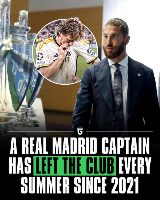Real Madrid have seen a captain leave the club every summer since 2021👀

The end of an era😢