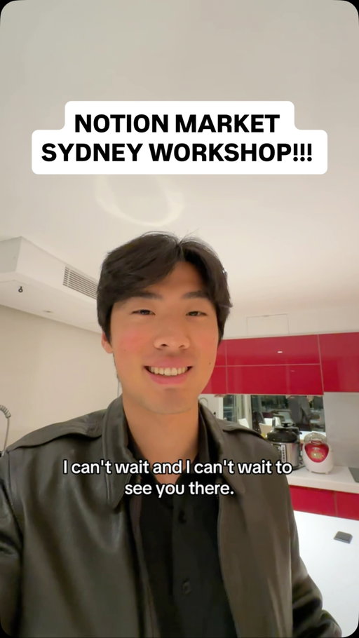 I will be running a workshop next Sunday 23rd August at the Notion market in Sydney from 1:30pm - 2:30pm.

If you’re in Sydney, come and check it out - it will be amazing to see you there!

Tickets are in my bio.

Thanks to @notion.syd @karashomecafe for giving me this opportunity 🙏

#NotionMarketSydney #Notion #NotionSydney