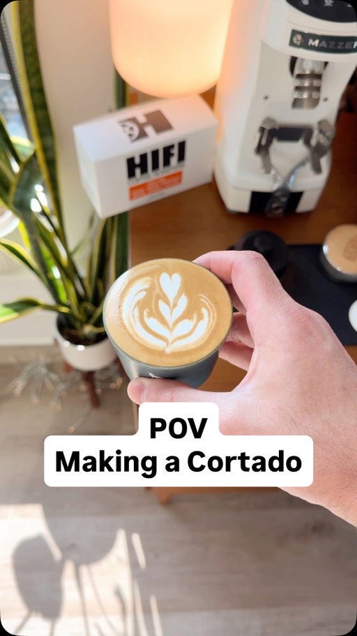 Making a super delicious cortado to start the day. Who’s next? ☕️
.
#pov #asmr #latteart #barista #lamarzocco