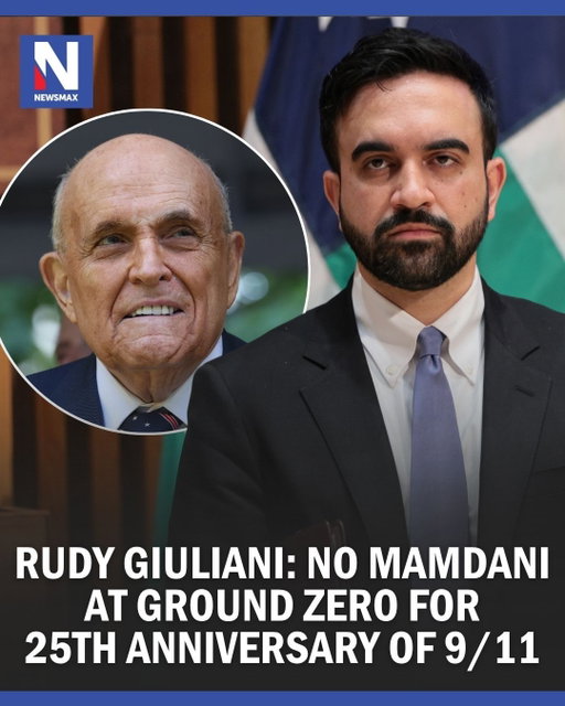 GIULIANI BLASTS MAMDANI: Former NYC Mayor Rudy Giuliani told NEWSMAX he does not believe current Mayor Zohran Mamdani should appear at ceremonies honoring the 25th anniversary of the Sept. 11 attacks.⁣
⁣
Link in bio.