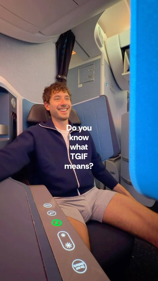 Honestly? I only want to fly if I can say the experience is TGIF 🙂‍↕️⁣
⁣
That’s why I love flying @klm because their World Business Cabin has everything I need: a fully flat bed for my daddy longlegs, flavorful food and beverages, the friendliest flight attendants, allllll the fancy amenities, and even fun touches, like the free ceramic Delft houses that they gift to you at the end of the flight. Love!⁣
⁣
#klm #funny comedy reels, funny travel reels