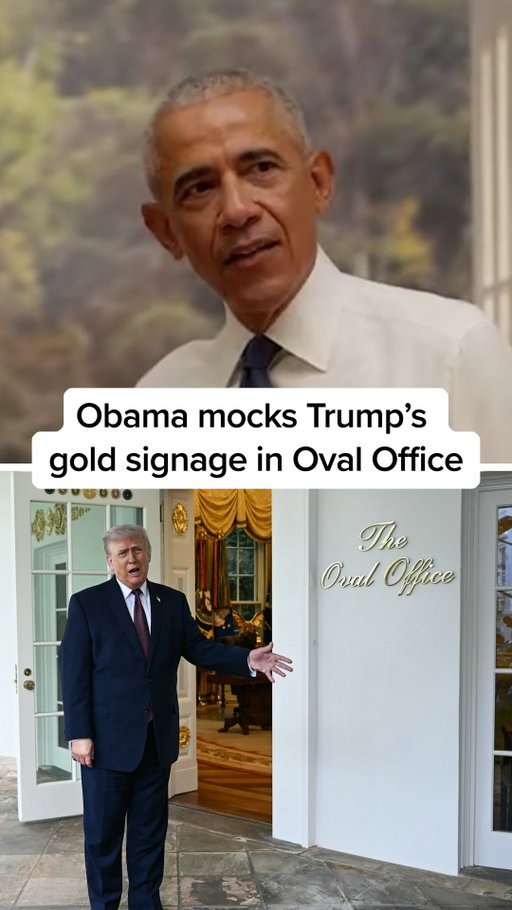 “I can’t believe I didn’t think of that.”

In a behind-the-scenes video for Larry David’s new HBO show, “Life, Liberty & the Pursuit of Unhappiness,” former President Barack Obama mocked the gold ‘Oval Office’ sign President Trump installed outside the office.

#news #OvalOffice #BarackObama #trump