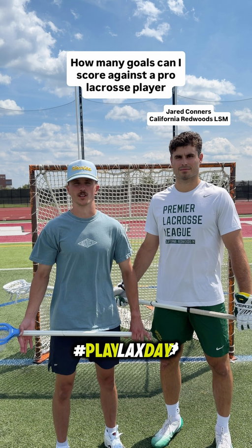 How many goals can I score against a pro lacrosse player? #PlayLaxDay 
••
••
#lacrosse #lax