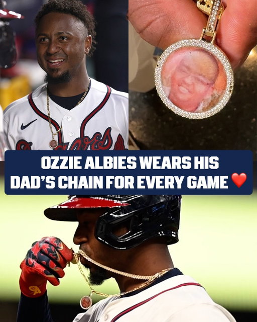 When Ozzie Albies talks about his “why,” he talks about his dad 💙

His father passed away when Ozzie was young, and wearing his chain is a reminder of one of the most important lessons he left him: never give up. #PlayersWeekend