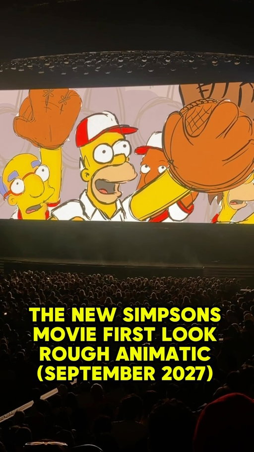 Rough animatic of a scene from The New Simpsons Movie coming Sept 2027 from D23 Entertainment Showcase @thesimpsons @disneyd23 #thesimpsons #simpsons #d23 #d23creators #roughanimation