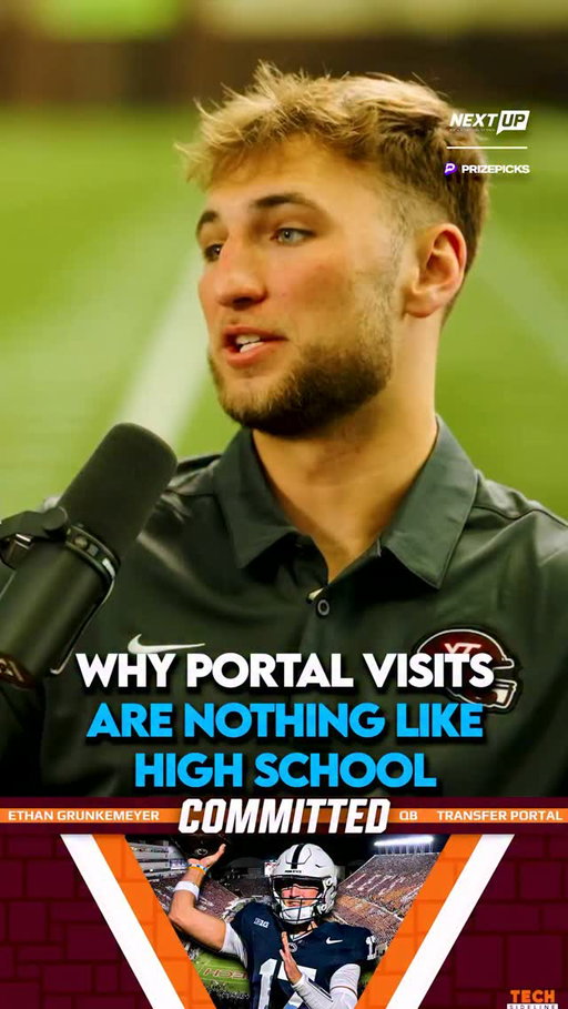 Ethan Grunkemeyer told me being recruited out of the transfer portal was completely different from his high school recruitment.

When he visited Virginia Tech, it was cool seeing so many familiar faces from Penn State.

But this time, the conversations were much more business-focused. It was about his fit, his future, and finding the right opportunity. 

@nextupbreneman x @prizepicks
