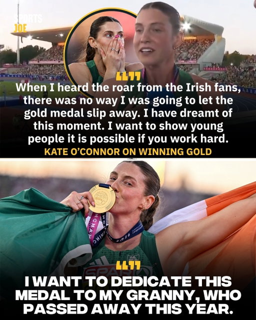Kate O’Connor on what it means to become EUROPEAN CHAMPION 🥇

A brilliant interview straight after winning gold for Ireland tonight, speaking about what it meant to hear the roar of the Irish crowd, and how she wasn’t going to let the gold slip away.

She dedicated tonight’s European title to her granny, who sadly passed away earlier this year. 💚

A true world-class legend, and with such a huge future still ahead of her. 🇮🇪
