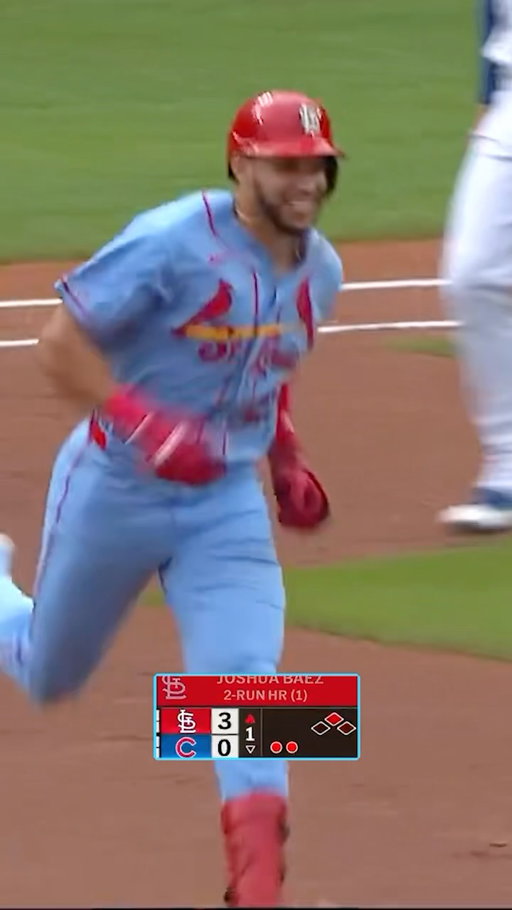 Cardinals rookie Joshua Baez homered on the first pitch he saw in the big leagues, then he homered AGAIN in his next at-bat