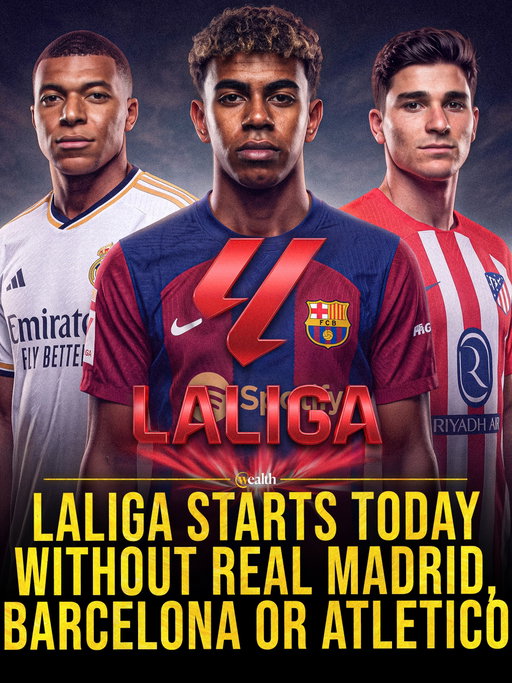 LaLiga starts today without Real Madrid, Barcelona or Atlético. ⚽️🇪🇸

Alavés and Getafe open the 2026-27 season on August 15, while Atlético waits until August 19. Four opening games moved after players reached the World Cup semifinals, preserving the 21-day vacation required under their labor agreement.

Real Madrid visits Espanyol on August 22, and Barcelona begins on August 23, both in Matchday 2. Their delayed Matchday 1 games follow on August 26 and 27.

#LaLiga #RealMadrid #Barcelona #AtleticoMadrid #Football