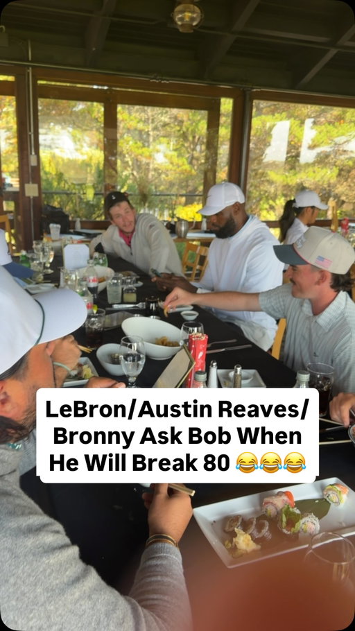 Bob’s support system to break 80 is off the charts. Our guy’s gotta get it done