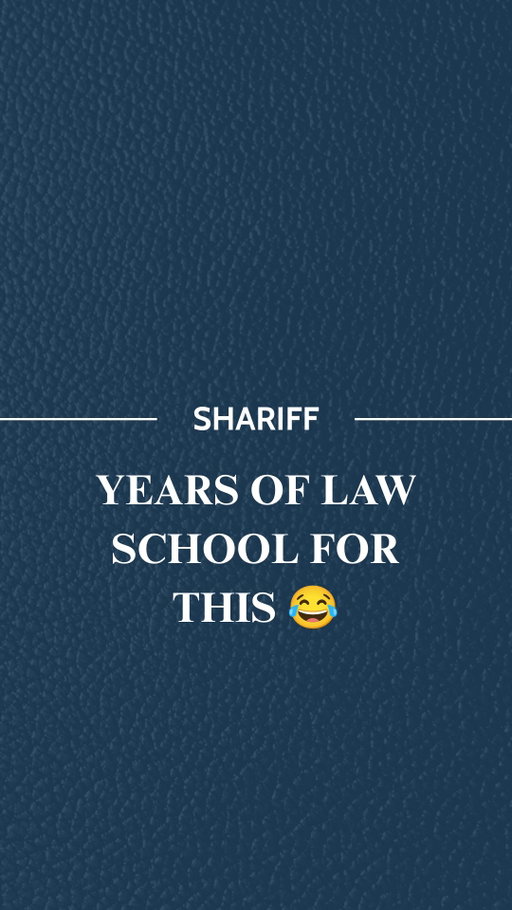 Law school didn’t prepare me for this, but here we are. 😂 

Follow Shariff Law for more real moments.

#injurylawyers #texasinjurylawyers #houstonlawyers