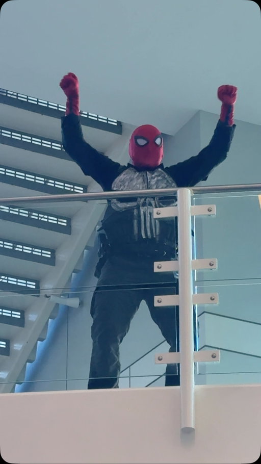 He did it to a help a friend, but it also made him the happiest he’d had been in years.

Frank Castle’s Spider-Man has arrived at D23! 🕷️💀

The Punisher version of Spidey from Spider-Man: Brand New Day was spotted high above the D23 lobby, giving everyone a wave from the stairs. Such a great cosplay choice from one of the most talked-about scenes from the movie!

#D23 #SpiderMan #BrandNewDay #SpiderManBrandNewDay #Cosplay