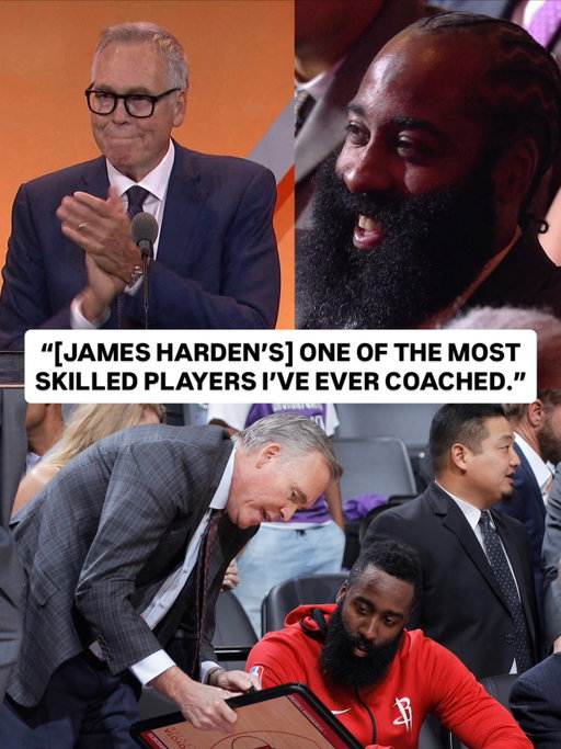 2026 @hoophall inductee Mike D’Antoni gave a shoutout to @jharden13 for his skill and trust! 👏

Watch the Class of 2026 Enshrinement Ceremony LIVE NOW on NBA TV & the NBA App <link in bio>