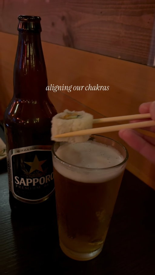 This is your sign to get aligned with the ultimate combo 🍺🍣