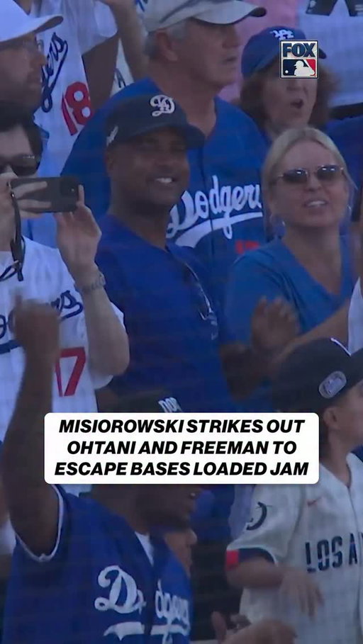 Jacob Misiorowski was the FIRED UP after striking out Shohei Ohtani and Freddie Freeman to end the 5th inning! 💪