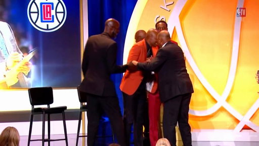 Kevin Garnett, Ray Allen and Paul Pierce stood and applauded Doc Rivers at his Hall of Fame induction in Springfield, where the three former #Celtics introduced the coach who led them to the 2008 title.