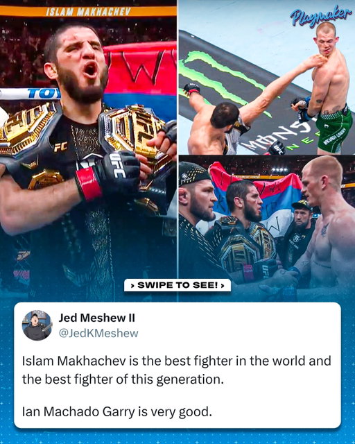Islam Makhachev defeats Ian Garry via unanimous decision to retain his UFC welterweight title 🔥

With this victory Makhachev passes Anderson Silva and now holds the longest win streak in UFC history at 17 🤯