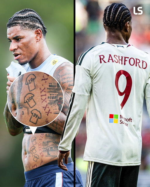 Marcus Rashford wore the number 9 shirt for Manchester United in pre-season yesterday 👀9️⃣

He has every shirt number he’s worn for the club tattooed on him… Looks like he could be adding a new one ✍️