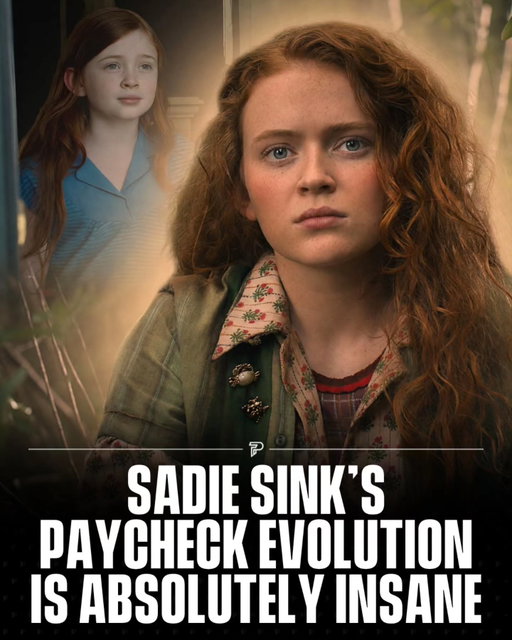 Sadie Sink’s paychecks have grown dramatically since her early acting days, especially after her breakout as Max Mayfield in Stranger Things.

Her salary reportedly climbed significantly across the show’s later seasons as she became one of its biggest stars. Her growing profile also led to major movie roles, including The Whale, Fear Street, O’Dessa, Spider-Man: Brand New Day, and Avengers: Secret Wars.

From smaller early-career paychecks to major Hollywood productions, Sink’s career has taken a huge leap in just over a decade.

Exact contracts and salaries are usually kept private, so many figures reported for her projects are estimates rather than officially confirmed studio numbers.

#viral #pubity #film