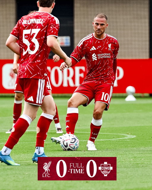 A goalless draw in our first clash. 

We'll be at Anfield for a second fixture against Como later on today 🏟️