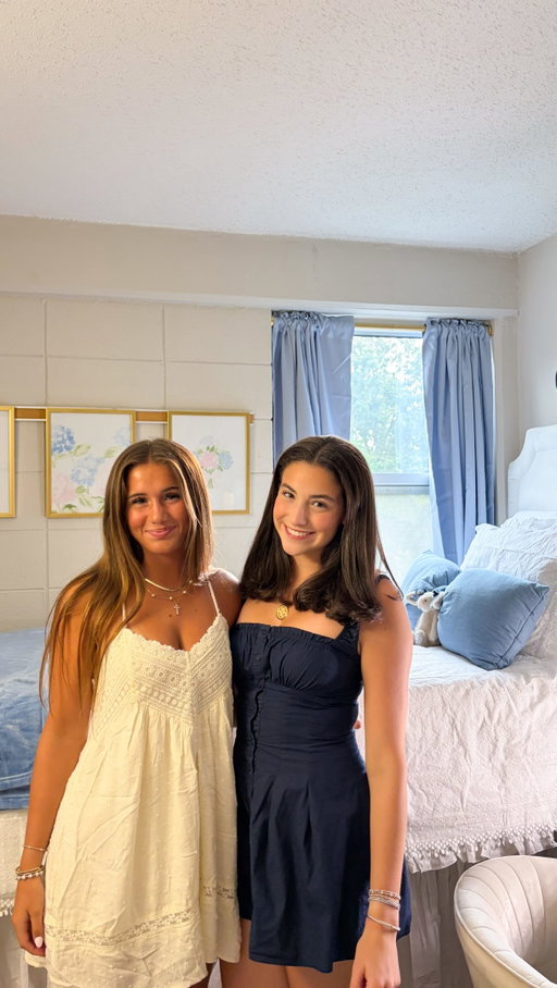 Home sweet home for Lindsay for the next 9 months! 🏠

It was a true (7 hr) labor of love putting her room together on Friday. 

Ironically, I saw a news clip on The Today Show this week that people are hiring designers to set up dorm rooms for them. 

In the 90’s, my mom dropped me off with my stuff & said goodbye. I set up my dorm room myself, which looked nothing like this btw. 🤣

I have absolutely LOVED setting up all of my kids dorm rooms! We blast music, sweat, laugh, and bond with their roommates parents. I personally wouldn’t trade that day spent together for the entire world. 

It makes my mama heart so happy that she has a cozy, comfortable space to call home when she’s away from our home. 

Go Heels!! 🩵🩵