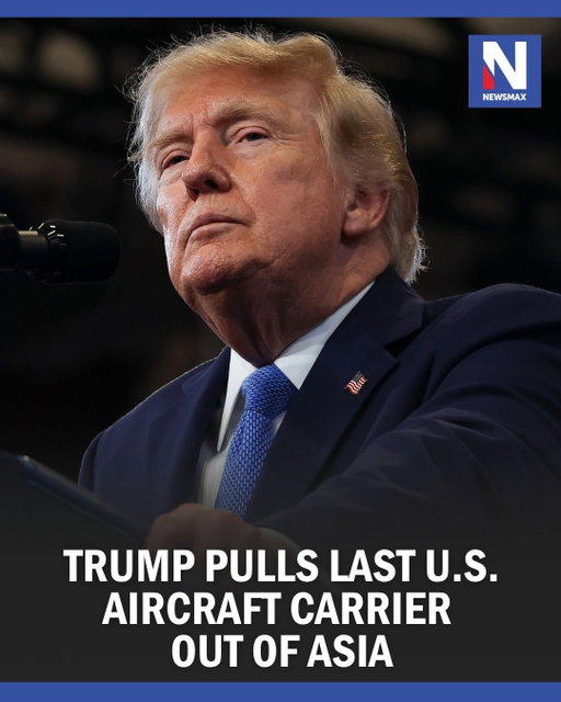 TRUMP PULLS CARRIER: President Donald Trump's war against Iran is stretching the limits of U.S. aircraft carriers and leaving the western Pacific without one of the key American warships as China shows more signs of aggression. ⁣
⁣
The USS George Washington is departing the Pacific and expected to replace the USS Abraham Lincoln in the Middle East amid growing concerns about mental health and supply issues aboard the long-deployed carrier. The Lincoln has had its time at sea extended from its original May return date to support operations against Iran.⁣
⁣
The lack of a U.S. carrier in the Pacific may be short-lived if the Navy deploys another in the next couple of months. But it shows how the open-ended operations with Iran are running some American sailors ragged, analysts say, while the Trump administration further retreats from the Asia-Pacific region and focuses on the Western Hemisphere.⁣
⁣
For more info on this story, please visit the link in our bio or Newsmax.com.