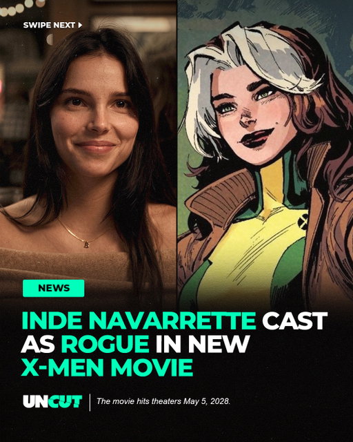 Inde Navarrette has reportedly been cast as Rogue in Marvel’s upcoming X-Men movie 🎬⁠
⁠
She joins a reported cast including Kit Connor as Cyclops, Sadie Sink as Jean Grey and Christopher Abbott as Professor X, with the movie set for May 5, 2028 🔥⁠
⁠
What do y’all think⁉️👀