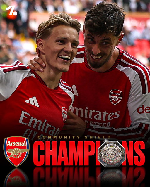 Arsenal beat rivals Man City to the Community Shield 🏆🔴

Not a bad way to start the new season 💪