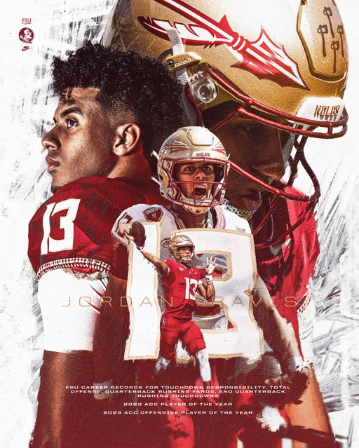 1️⃣3️⃣ Days to Kickoff: 𝗝𝗼𝗿𝗱𝗮𝗻 𝗧𝗿𝗮𝘃𝗶𝘀

🍢 2022 All-ACC 2nd Team
🍢 2023 ACC Player of the Year & Offensive Player of the Year
🍢 Led FSU to 17 consecutive wins over 2022-23 seasons
🍢 5th in Heisman Trophy voting in 2023

#nolefamily