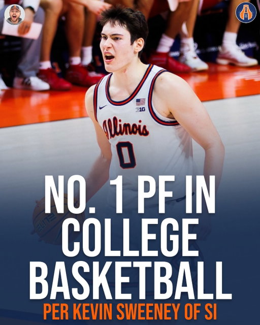 🏀🔥Kevin Sweeney of @sportsillustrated ranked the top 10 power forwards in college basketball for 2026–27 and David Mirkovic found himself at 1️⃣ #Illini