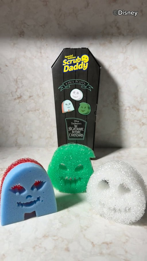 What’s this? What’s this? Disney Tim Burton’s The Nightmare Before Christmas shaped Scrub Daddy & Mommy sponges of course! 🎃🎄💀✨ Grab yours on @amazon today… 

#nightmarebeforechristmas #disneyhome @disneyhome