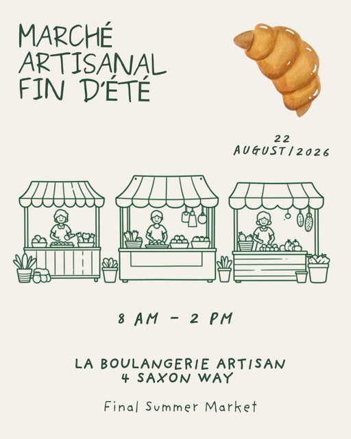 Next Saturday we are hosting our Summer Market Finale! 8am to 2pm at Saxon Way Battledown. 
Expect locally crafted goods and artisanal products!
Hopefully see you all there!

All vendors are tagged in the post above! 

#cheltenham #cheltenhamvibe #artisan #bakery #laboulangerieartisan