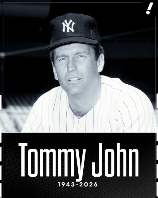 Legendary MLB pitcher Tommy John has died at the age of 83, his agent Mike Maguire announced in a statement.

John pitched in the majors for 26 seasons and is the namesake of "Tommy John Surgery," which has become a common corrective elbow procedure that has helped continue the careers of countless pitchers and athletes across all sports.