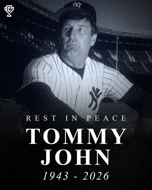 RIP Tommy John 🙏

Tommy John was a four-time MLB All-Star pitcher who played an incredible 26 seasons from 1963 to 1989, including major stretches with the Dodgers and Yankees. He finished his career with 288 wins, a 3.34 ERA and more than 4,700 innings pitched. 

He became even more famous because of the surgery named after him. In 1974, John tore the UCL in his pitching elbow, an injury that was basically considered career-ending at the time. Dr. Frank Jobe performed an experimental ligament reconstruction on him, and John returned to MLB in 1976. Amazingly, 164 of his 288 career wins came after the surgery. The procedure eventually became known worldwide as Tommy John surgery and has saved the careers of countless pitchers. 

Sadly, Tommy John died today, August 16, 2026, at age 83, after recently entering hospice care. His baseball legacy is pretty crazy because even though he never made the Hall of Fame, his name became one of the most recognizable names in all of sports medicine. 

Follow @sportsculture for more
