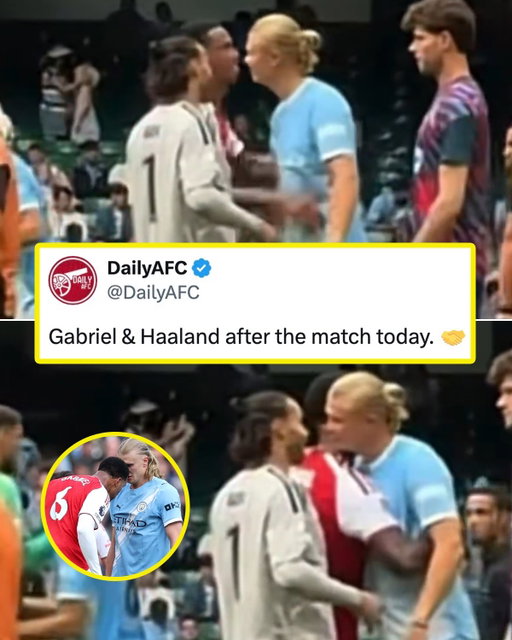 Respect at the end of the day between Gabriel and Haaland 🤝

Erling Haaland and Gabriel are no strangers to blockbuster clashes — on and off the ball — but the two shared a nice moment after Arsenal’s Community Shield triumph over Man City on Sunday 🏆

🎥 TW/TrueAFCNews