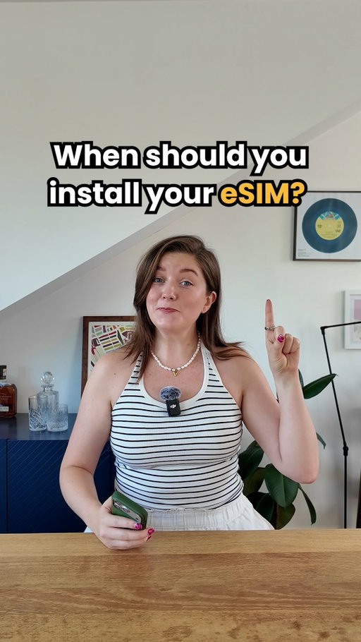 ad Do you install an eSIM BEFORE your trip or AFTER you arrive? 📲

💾 SAVE this so you remember how to do it and use CHELSEA to save money on your first eSIM with @Airalo 👍 

📱 WHAT IS AN ESIM? 📱

An eSIM is a digital SIM card that is already built into your phone, so there’s nothing physical to swap over or insert.

You simply buy a data plan online, install it digitally and then activate it when you travel!

✈️ WHO ARE AIRALO? ✈️

Airalo are the first and largest eSIM platform in the world and have now been used by more than 30 million people worldwide.

I’ve been using them for years now because I find the app really simple to use, especially if you’re trying an eSIM for the first time.

🌍 WHAT COUNTRIES DOES AIRALO COVER? 🌍

Airalo covers 200 destinations including Greece, Thailand, the USA, Australia, Japan and loads more.

They also offer regional eSIMs if you’re travelling around multiple countries, plus unlimited plans in selected destinations too.

📲 MY STEP BY STEP GUIDE 📲

1. Download the Airalo app
2. Choose your destination
3. Pick your data package
4. Install your eSIM and activate
5. Turn it on when you arrive!

Honestly, it only takes a few clicks but can save you a fortune!

💸 HOW MUCH DOES AN AIRALO ESIM COST? 💸

It completely depends on the package and destination you choose, but it can start as low as £3.50 for 1GB.

Plus, if you use the code CHELSEA you’ll get money off your first Airalo eSIM meaning you can grab your first one from just over £1!

💸 SHOULD I INSTALL IT BEFORE MY TRIP OR WHEN I ARRIVE? 💸

It’s all to do with the ‘package details’ and the validity policy that comes with it!

If it says:

“The validity period starts when the eSIM connects to a mobile network in its coverage area.”

That means you can install and activate it before you travel.

However, if it says:

“The validity period starts as soon as the eSIM is installed on a device even outside of the coverage area”.

You may want to hold off until you arrive if your package only covers the amount of days that your trip is.

📣 LET ME KNOW… 📣

Did you know this? When do you usually install your