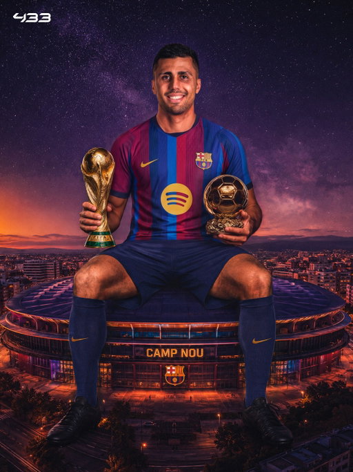 𝐑𝐎𝐃𝐑𝐈 𝐈𝐒 𝐇𝐄𝐑𝐄 🔵🔴🏟️✨

Rodri arrives at Camp Nou with one of the most impressive trophy collections in world football 😧

🏆🏆🏆🏆 Premier League
🏆🏆🏆 EFL Cup
🏆🏆 FA Cup
🏆🏆 Super Cup
🏆 World Cup
🏆 European Championship
🏆 Champions League
🏆 FA Community Shield
🏆 FIFA Club World Cup
🏆 Nations League
🥇 Ballon d’Or ⭐️

Can he add even more silverware at Barça? 👀