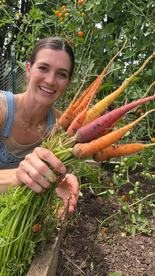 Will this page eventually turn into a gardening page?? Maybe!! 🍅🌸🥬

#harvest #gardenharvest #raisedbedgardening #gardenmom 

garden life, gardening with littles, garden harvest, carrot harvest, raised bed gardening, zone 7a gardening, garden mom, garden girl, summer garden