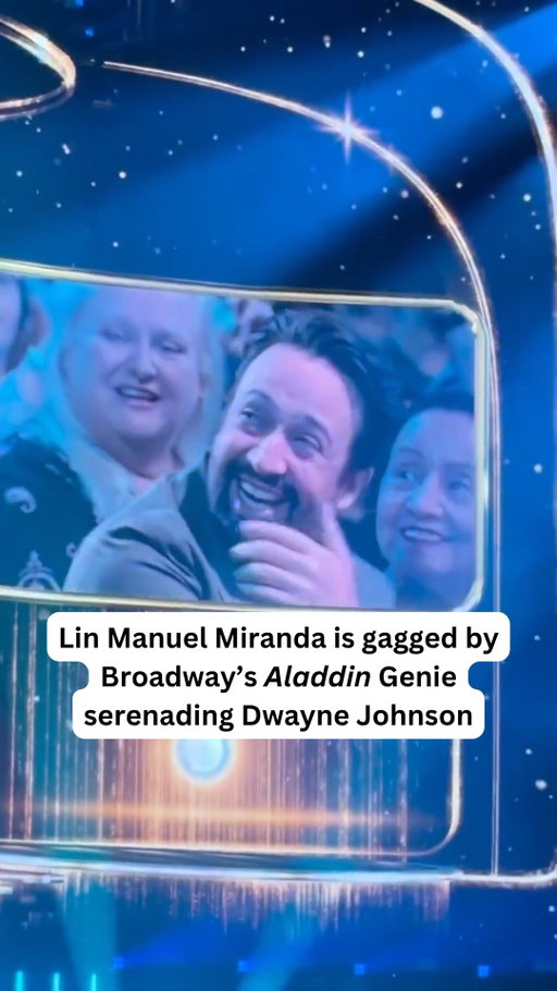 You're Welcome to the entire audience. 🎶

Disney Legends Dwayne 'The Rock' Johnson and Lin Manuel Miranda got serenaded by James Monroe Iglehart, who plays Genie in 'Aladdin' on Broadway, at D23.

#linmanuelmiranda #disney #d23 #broadway #therock