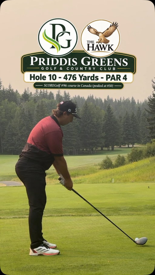 Let’s play one of the most difficult par 4s in Calgary - 10 on the Hawk course @priddisgreens tips out at 476 yards and features a creek all the way up the right side of the hole, which cuts in front of the green and continues left of it. I absolutely love Priddis Greens, it is an absolute gem. #PriddisGreens #PlayAHole #CalgaryGolf #YYCGolf #Golf