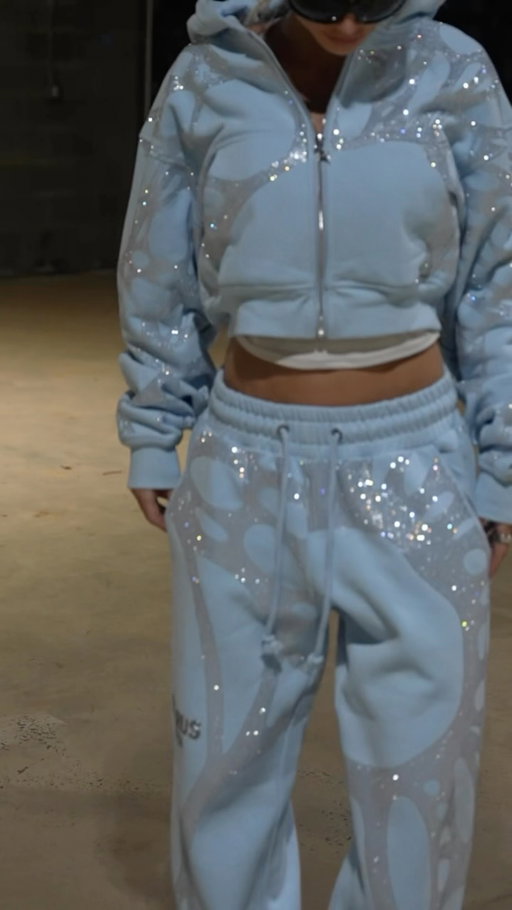 the kind of sweatsuit that IS the outfit 💎🩵 rhinestone hoodie + matching sweatpants for the girls who refuse to wear boring basics

pre-orders are live → Icaruswick.com

#ootd #streetwearfashion #cuteoutfits #outfitideas #fashionﬁnds