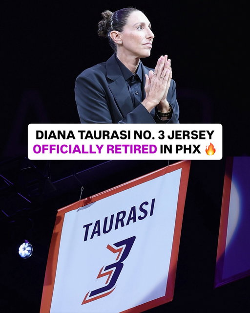 Diana Taurasi’s jersey is officially retired as she joins the @phoenixmercury Ring of Honor 🔥

Taurasi is cemented in Mercury history as a 3X champion, 2X Finals MVP, 2009 WNBA MVP, and still holds the only record for 10K+ All-Time WNBA career points 😮‍💨
