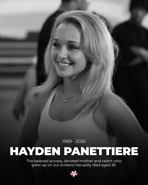 Rest in peace Hayden Panettiere 🕊️🤍

Hayden grew up on our screens and became a much-loved actress to so many, while also being a devoted mum to her daughter Kaya.

Our thoughts are with her daughter, family, friends and everyone who knew and loved her during this heartbreaking time.