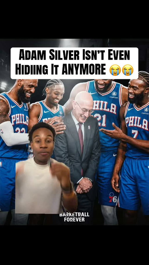 #greenscreen Adam Silver you aren’t slick brother 😭😭 #lebron #philadelphia76ers #joelembiid #tyresemaxey