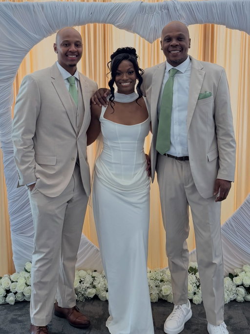 Congratulations on your marriage Christian and Jaiya Wells. 
Seeing you begin this new chapter of your lives fills my heart with pride and happiness. I wish you and your wife a lifetime filled with love, laughter, patience, understanding, and countless wonderful memories together.

May your marriage grow stronger with every passing year, and may you always remember the love and commitment that brought you together on this special day.

I’m so proud of you, son, and I couldn’t be happier for you both. May God bless your marriage and your life together.

Congratulations to my son and new Daughter❤️
