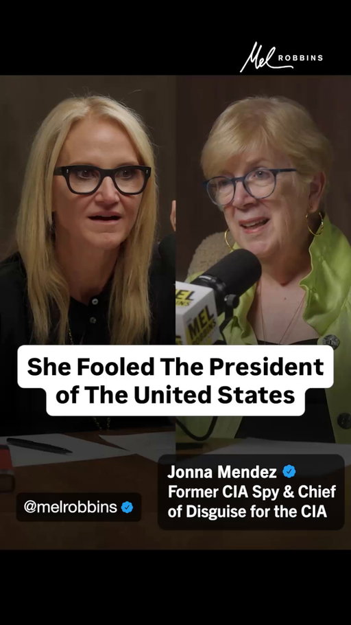 This story blew my mind… It sounds like a scene from a spy movie.

In this episode of @themelrobbinspodcast, Jonna Mendez shares one of the most unbelievable stories from her 30-year career at the CIA.

Comment “CIA” and I’ll DM you the link to the full episode.

Jonna Mendez is a former CIA Chief of Disguise who spent 30 years helping intelligence officers assume new identities, disappear in plain sight, and carry out high-risk operations.

In 1990, Jonna walked into the White House wearing a highly advanced disguise and briefed President George H.W. Bush.

Neither the President nor the Secret Service realized who she was or that she was wearing a disguise at all.

It's one of the most fascinating stories I've ever heard.

🎧 “Former CIA Spy: How to Eliminate Self-Doubt, Build Confidence, and Protect Yourself in Today’s World”

Listen on Spotify, Apple Podcasts, or YouTube - search “Mel Robbins Podcast Jonna Mendez”