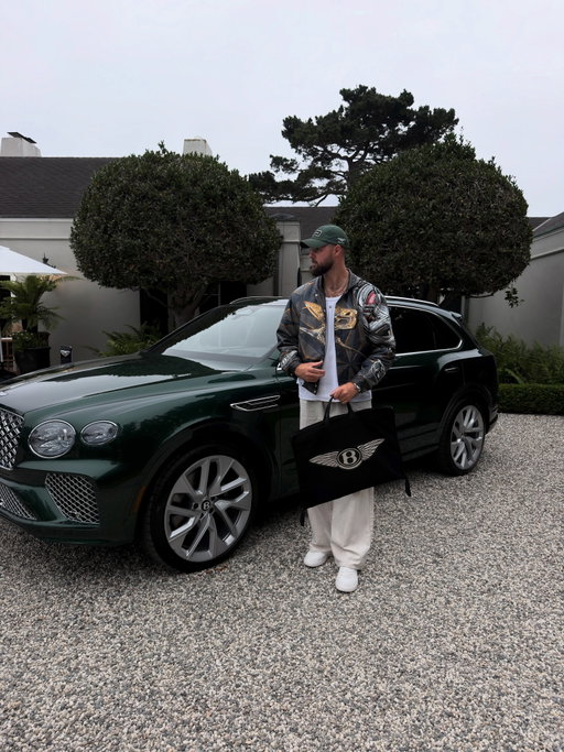 No words… Thank you @mtrocjr and @erinbronner for such an incredible gift. Representing Bentley at Monterey Car Week is a true honor and something I’ll never take for granted.

A one-of-one custom @jeffhamilton Bentley jacket is beyond special. Now I just have to decide whether to frame it or wear it every day….